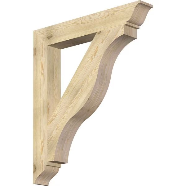 Funston Traditional Rough Sawn Bracket, Douglas Fir, 6